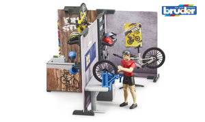 B63120 Bruder Bike Shop and Service Centre Set