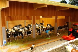 Bbb120 Dairy Unit - Big Brushwood Basics With Free Set Of Britains Fresian Cattle! Farm Buildings &