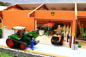 Bt8920 Monster 4 Bay Shed With Free Set Of Authentic Stone Walling! Farm Buildings & Stables (1:32