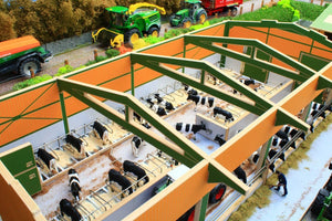 Bt8965 Twin Row Cubicle Shed Free Britains Link-A-Sweep! Farm Buildings & Stables (1:32 Scale)
