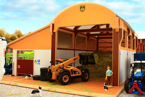 BT8985 Brushwood Dutch Barn - Silage Clamp with Cubicle House Lean-to