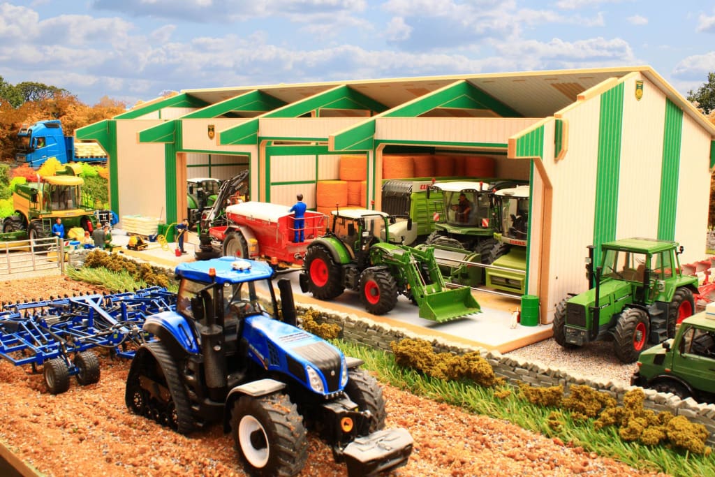 Bteuro4 Monster 4 Bay Shed In Euro Colours With Free Farmyard Diesel Tank! Farm Buildings & Stables