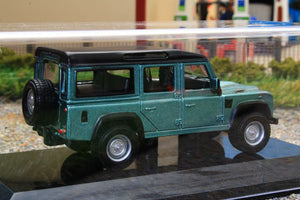 BUR32060G Burago 1:43 Scale Land Rover Defender 110 in metallic green