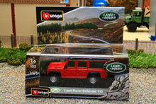 Load image into Gallery viewer, BUR32060R Burago 1:43 Scale Land Rover Defender 110  in Red