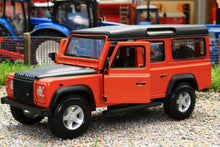 Load image into Gallery viewer, Bur43029O Burago 1:32 Scale Land Rover Defender 110 Station Wagon In Metallic Burnt Orange And Black