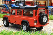 Load image into Gallery viewer, BUR430290 BURAGO 132 SCALE LAND ROVER DEFENDER 110 STATION WAGON IN ORANGE AND BLACK