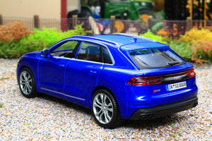 BUR43054 Burago 1:32 Scale Audi SQ8 SUV 4x4 in Metallic Blue
