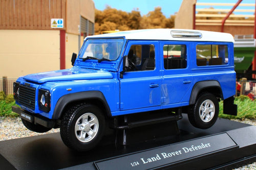 CAR125063 Oxford Diecast Cararama 1:24 Scale Land Rover Defender 110 Station Wagon in Blue