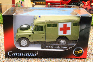 CARCR037 Oxford Diecast Cararama 1:43 Scale Land Rover Series 3 109 Army Ambulance Desert