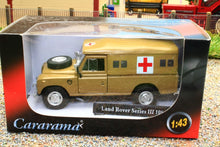 Load image into Gallery viewer, CARCR037 Oxford Diecast Cararama 1:43 Scale Land Rover Series 3 109 Army Ambulance Desert