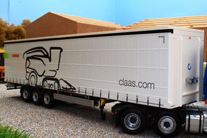 Mm1902-01-03 Marge Models Pacton Curtainside Trailer - Claas Livery Tractors And Machinery (1:32