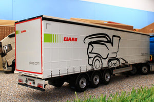 Mm1902-01-03 Marge Models Pacton Curtainside Trailer - Claas Livery Tractors And Machinery (1:32