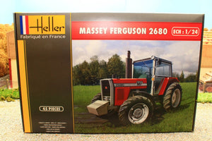 HEL81402 HELLER 124 SCALE KIT MASSEY FERGUSON 2680 4WD TRACTOR