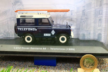 Load image into Gallery viewer, MAGMW06 MAG 143 Scale Land Rover Santana 88 1989 Telefonica Blue White