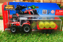 Load image into Gallery viewer, MAI15590MB Maisto 1:87 Scale Massey Ferguson 8S.265 4wd Tractor with Round Bale Trailer