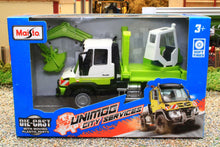 Load image into Gallery viewer, MAI19145 Maisto 1:43 Scale Mercedes Unimog Construction Truck