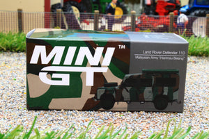 MGT00321R Mini GT 164 Scale Land Rover Defender 110 Malaysian Army Version