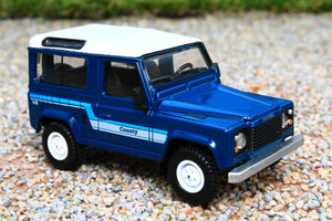 MGT00353L Mini GT 1:64 Scale Land Rover Defender 90 County Station Wagon in Stratos Blue LHD