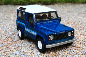 MGT00353L Mini GT 1:64 Scale Land Rover Defender 90 County Station Wagon in Stratos Blue LHD