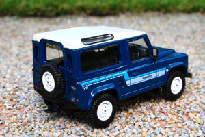 MGT00353R Mini GT 164 Scale Land Rover Defender 90 County Station Wagon in Statos Blue RHD