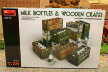 Load image into Gallery viewer, MIA35573 MiniArt 135 Scale Milk Bottles abd Wooden Crates Set