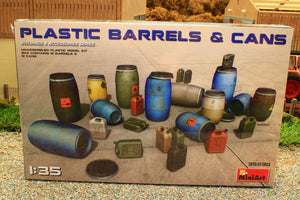 MIA35590 MiniArt 135 Scale Plastic Barrels and cans Kit
