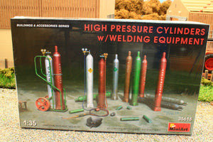 Mia35618 Miniart 1:35 Scale High Pressure Cylinders With Welding Equipment Kit Farming Accessories