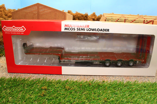 MM1812-01 Marge Models 132 Scale Nooteboom Semi Low Loader in Red with wooden floor