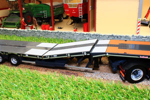 Mm1813-02 Marge Models Nooteboom Semi Low Loader Trailer In Anthracite With Metal Grids Tractors And