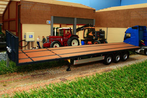 Mm1901-02 Marge Models Pacton Flatbed Lorry Trailer In Anthracite Tractors And Machinery (1:32