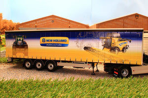 MM1902-01-08 MARGE MODELS PACTON CURTAINSIDER LORRY TRAILER NEW HOLLAND LIVERY