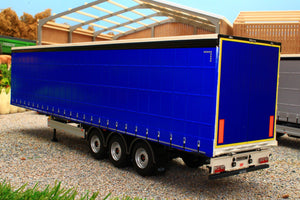 MM1902-01-11 MARGE MODELS PACTON CURTAINSIDER LORRY TRAILER IN PLAIN BLUE