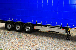 MM1902-01-11 MARGE MODELS PACTON CURTAINSIDER LORRY TRAILER IN PLAIN BLUE