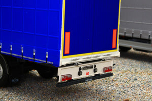 MM1902-01-11 MARGE MODELS PACTON CURTAINSIDER LORRY TRAILER IN PLAIN BLUE