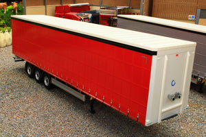 MM1902-01-12 MARGE MODELS PACTON CURTAINSIDER LORRY TRAILER IN PLAIN RED