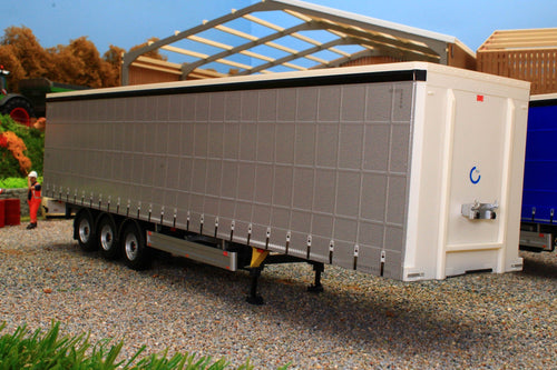 MM1902-01-13 MARGE MODELS PACTON CURTAINSIDER LORRY TRAILER IN PLAIN GREY