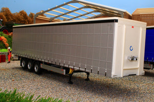 MM1902-01-13 MARGE MODELS PACTON CURTAINSIDER LORRY TRAILER IN PLAIN GREY