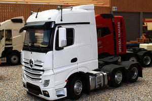 Mm1910-01 Mercedes-Benz Actros Bigspace 6X2 In White Tractors And Machinery (1:32 Scale)