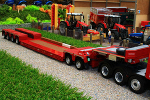 MM2011-01 MARGE MODELS NOOTEBOOM EURO LOW LOADER WITH INTERDOLLY IN RED