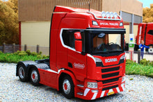 Load image into Gallery viewer, MM2015-03-01 Marge Models Scania R500 6x2 Lorry in Red Nooteboom Livery