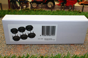 MM2224 Marge Models Parts Set - 6 x Wheels, 6 x Mudguards, 3 x Axles