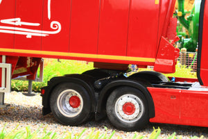 W7657 Wiking Krampe Conveyor Belt Lorry Trailer In Red Tractors And Machinery (1:32 Scale)