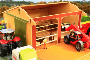 Bt9500 Large Scale Utility Shed With Free Bruder Figure! Authentic Farm Buildings (1:16 Scale)