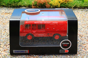OXF76LRC002 Oxford Diecast 1:76 Scale Land Rover FT6 Carmichael Westland Aircraft Fire engine