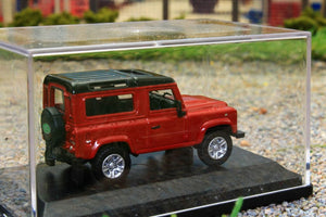 OXF76LRDF004 OXFORD DIECAST 1:76 SCALE Land Rover Defender 90 SW Firenze Red and Santori Black
