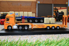 Load image into Gallery viewer, OXFORD DIE CAST 176 SCALE MERCEDES ACTROS LORRY WITH SEMI LOW LOADER