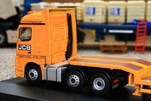 OXFORD DIE CAST 176 SCALE MERCEDES ACTROS LORRY WITH SEMI LOW LOADER