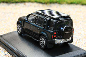 OXF76ND110002 Oxford Diecast 1:76 Scale New Land Rover Defender 110 Explorer Santorini Black