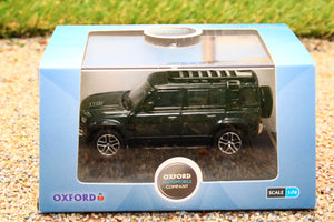 OXF76ND110002 Oxford Diecast 1:76 Scale New Land Rover Defender 110 Explorer Santorini Black