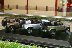 OXF76SET78 Oxford Diecast 1:76 Scale New Land Rover Defender 3 Piece Set 90 100 110X